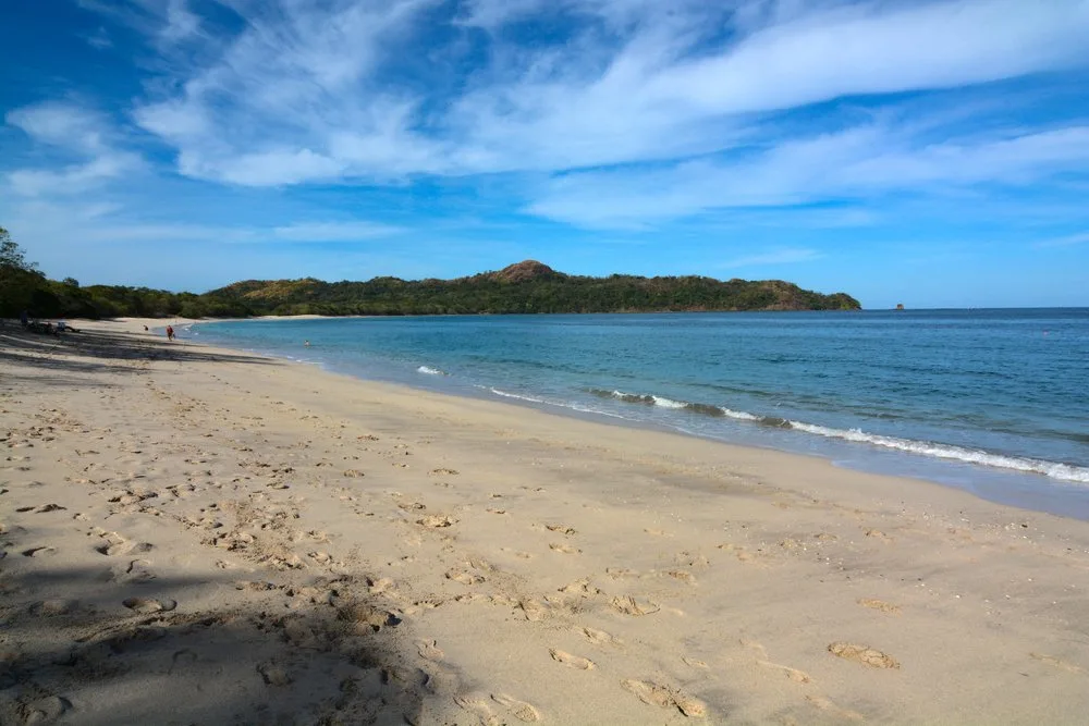 Fishing boats on the sand in the beach town of Brasilito near Playa Flamingo, Guanacaste