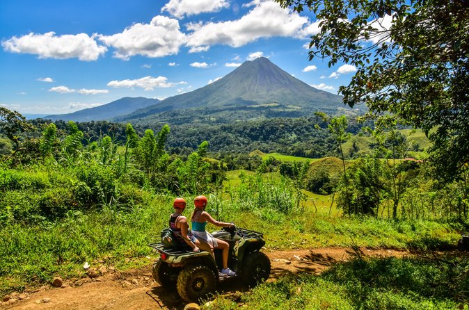 ATV tour on a ridge trail with Pacific views above Costa Rica's Gold Coast