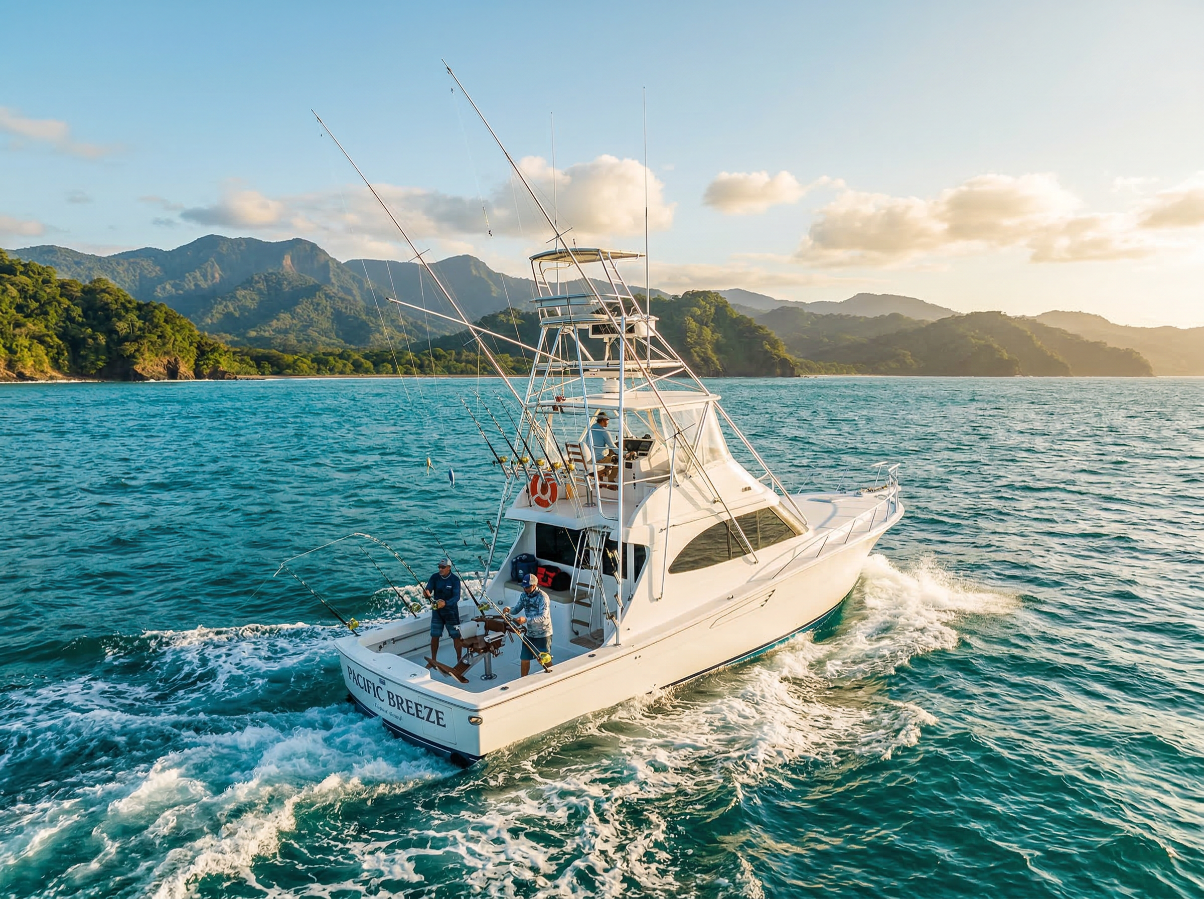 Sportfishing charter departing Marina Flamingo on Costa Rica's Gold Coast